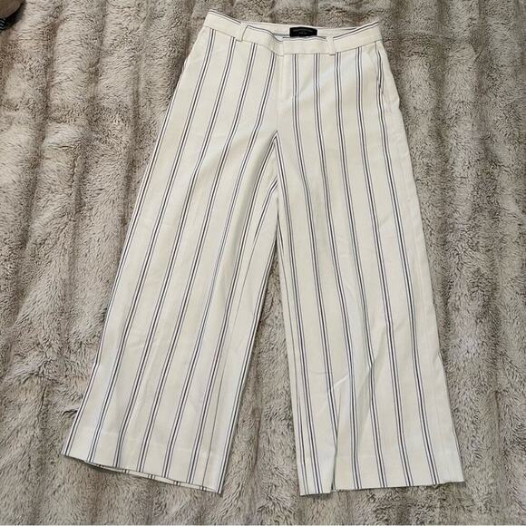 Banana Republic Blake Crop White Stripe Wide Leg Pants - Picture 6 of 10